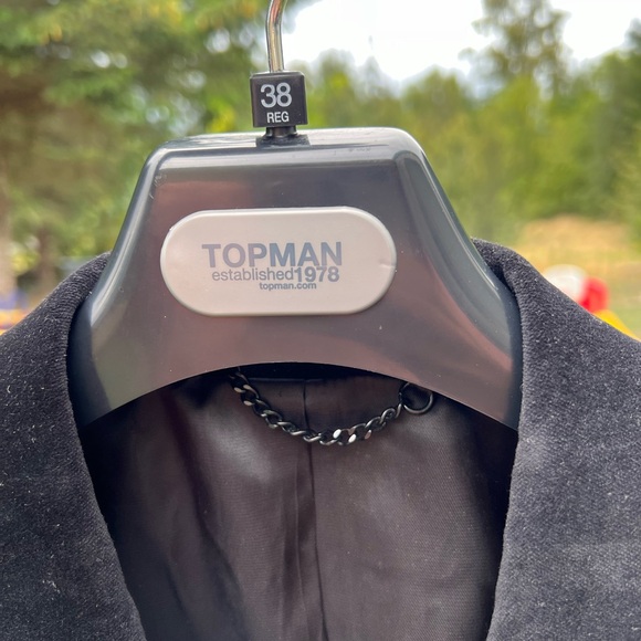 Top man Black Suede Suit Jacket - Picture 2 of 6